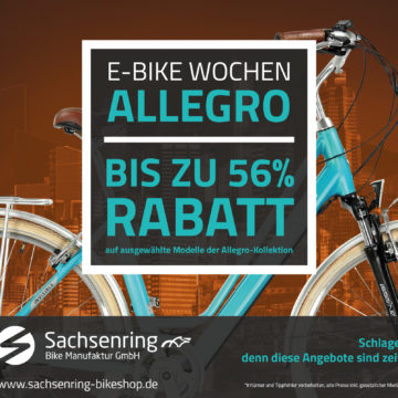 Bis zu 56 Prozent auf ausgewählte Allegro E-Bike Modelle bei Sachsenring Bike sichern